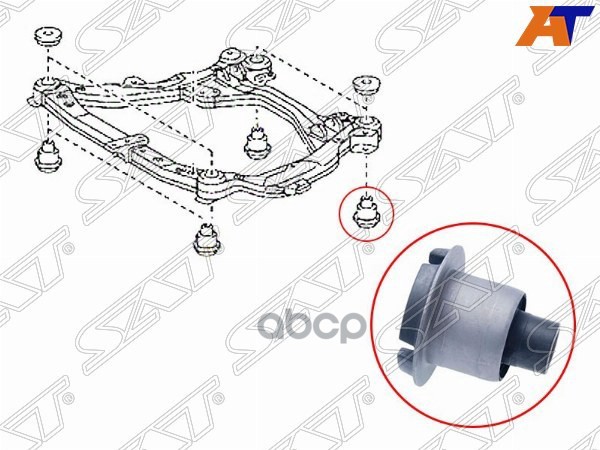 Сайлентблок подрамника Toyota Camry (XV40,XV50) 06-21 / Lexus ES 06-18 Sat арт. ST-52217-33020