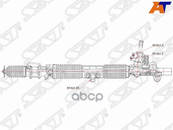 Рейка рулевая Honda CR-V 01-06 Sat арт. ST-53601-S9A-A01