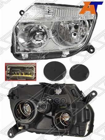 Фара Renault Duster 10-15 (Слева/ Галоген/ Ручная регулировка) Sat арт. ST-551-1186L-LDEM1