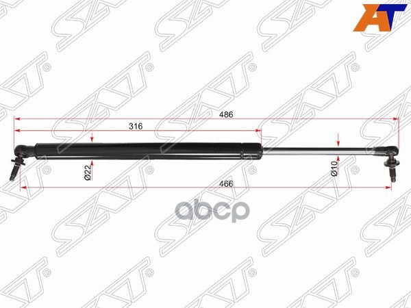 Амортизатор крышки багажника Jeep Grand Cherokee 92-05 (Справа=Слева) Sat арт. ST-55137022AA