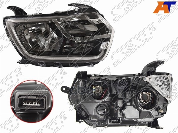 Фара Renault Duster 21- (Справа/ Галоген/ ДХО/ Ручная регулировка) Sat арт. ST-553-1121R