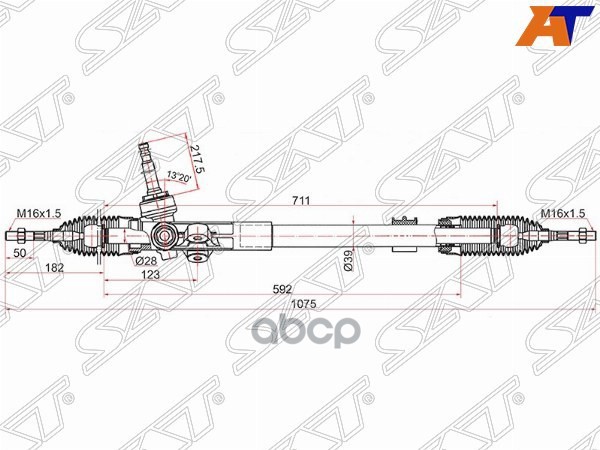 Рейка рулевая Hyundai ix35 09-15 / Santa Fe 18-21 Sat арт. ST-56500-2S000
