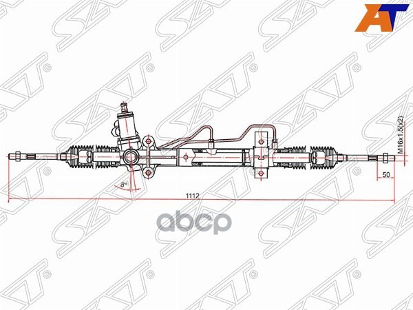 Рейка рулевая Hyundai Tucson 04-09 Sat арт. ST-57700-2E800