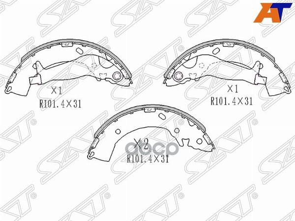 Колодки Тормозные Барабанные Hyundai Getz 02-11 / Solaris 10-17 Sat арт. ST-583051CA10