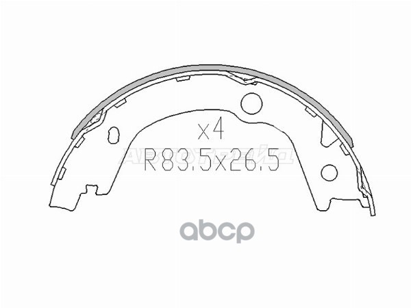 Колодки тормозные барабанные (Сзади/ Стояночный тормоз) Hyundai Elantra 15-20 / Sonata 09-19 Sat арт. ST-58350-17A00