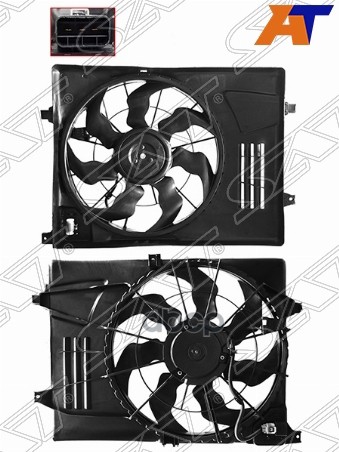 Диффузор радиатора в сборе KIA SPORTAGE 16-/HYUNDAI TUCSON 16- Sat арт. ST-59-0030