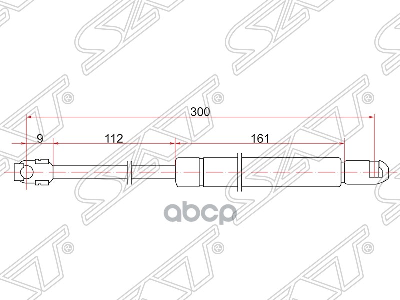Амортизатор крышки багажника Toyota Mark II (X90) 92-96 Sat арт. ST-64530-29055