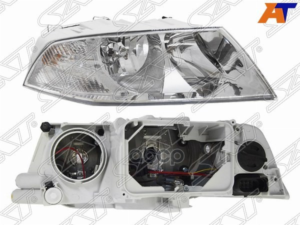 Фара Skoda Octavia 04-09 (Справа/ Галоген/ Ручная регулировка) Sat арт. ST-665-1111R