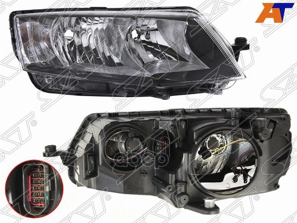 Фара Skoda Octavia 12-17 (Справа/ Галоген/ С электрокорректором) Sat арт. ST-665-1126R