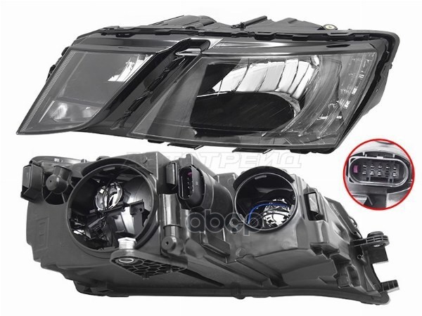 Фара Skoda Octavia 16-20 (Слева/ Галоген/ ДХО/ С электрокорректором) Sat арт. ST-665-1127LMLDEM