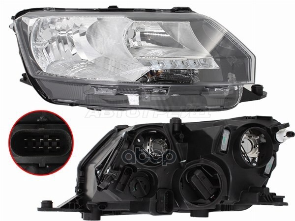 Фара Skoda Rapid 17-20 (Справа/ Галоген/ ДХО/ С электрокорректором) Sat арт. ST-665-1130R