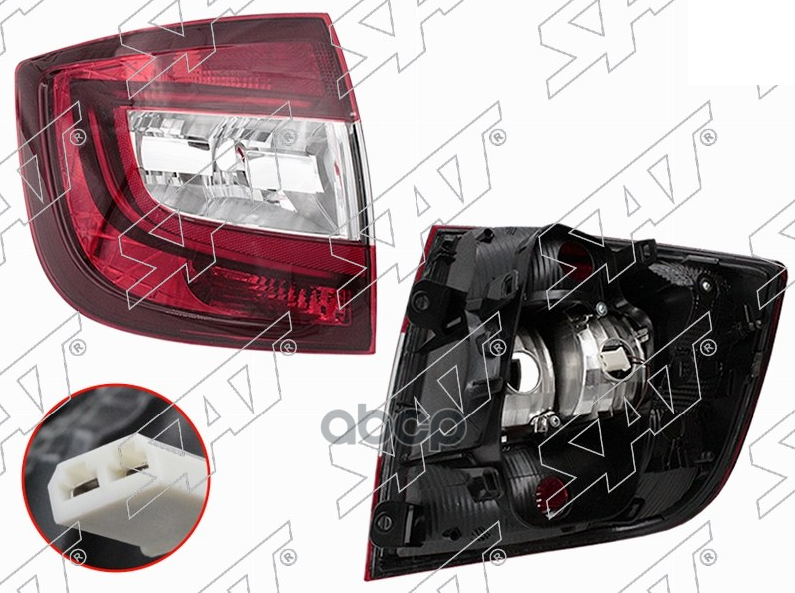 Фонарь задний Skoda Rapid 17-20 (Слева/ LED) Sat арт. ST-665-1927L-LD