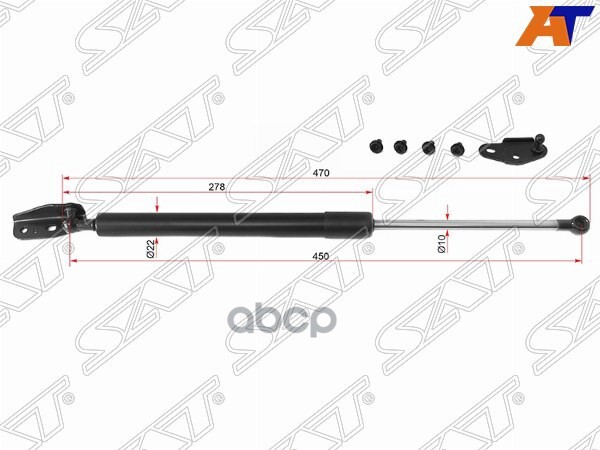 Амортизатор крышки багажника Toyota Caldina (T210) 97-02 (Слева) Sat арт. ST-68960-80011