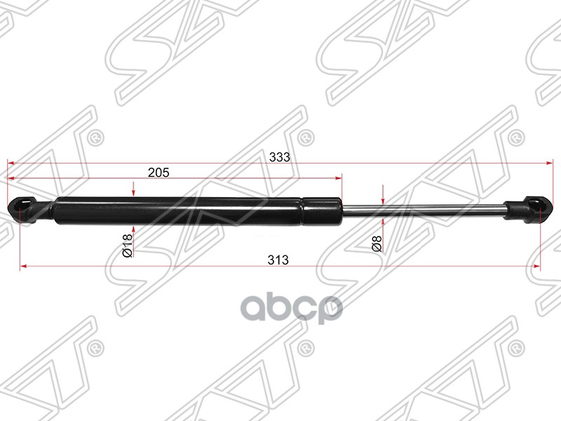 Амортизатор крышки багажника Volkswagen Touareg 02-10 (Справа=Слева) Sat арт. ST-7L6845587A