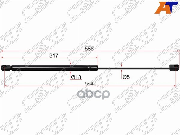 Амортизатор капота Kia Sorento 02-09 (Справа=Слева) Sat арт. ST-81181-3E010
