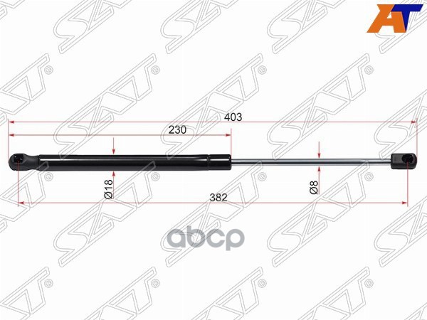 Амортизатор крышки багажника Hyundai Tucson 04-09 (Справа=Слева) Sat арт. ST-871702E000