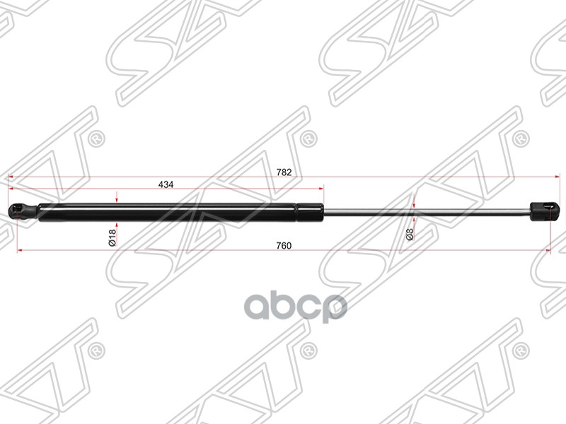 Амортизатор капота Audi A4 08-19 / A5 07-19 (Справа=Слева) Sat арт. ST-8T0823359