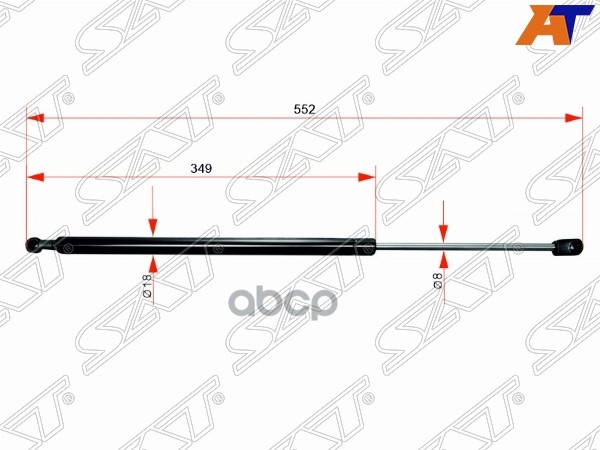 Амортизатор крышки багажника Nissan Pathfinder 95-04 / Primera 95-02 (Справа=Слева) Sat арт. ST-90450-1W302