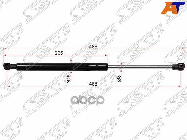 Амортизатор крышки багажника Renault Sandero 14-22 / Sandero Stepway 14-22 (Справа=Слева) Sat арт. ST-904529943R