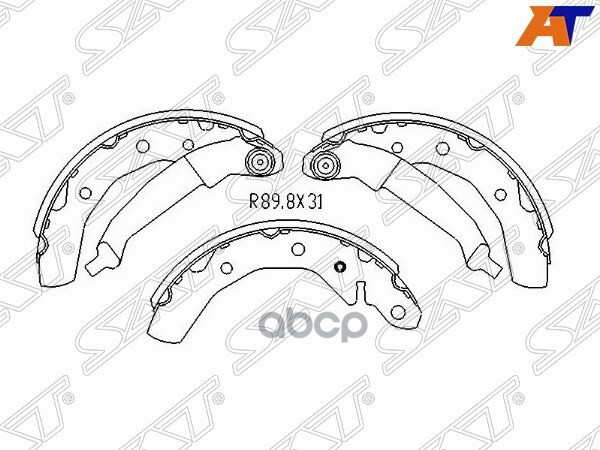 Колодки тормозные барабанные Chevrolet Matiz 05-10 / Spark 05-16 Sat арт. ST-96268686