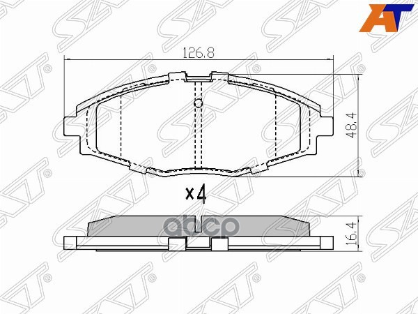 Колодки тормозные (Спереди) Chevrolet Lanos 05-09 / Matiz 05-10 Sat арт. ST-96273708