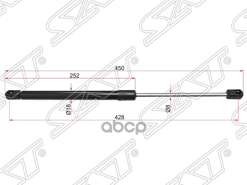 Амортизатор капота Chevrolet Captiva 06-15 / Opel Antara 06-15 (Справа=Слева) Sat арт. ST-96624422