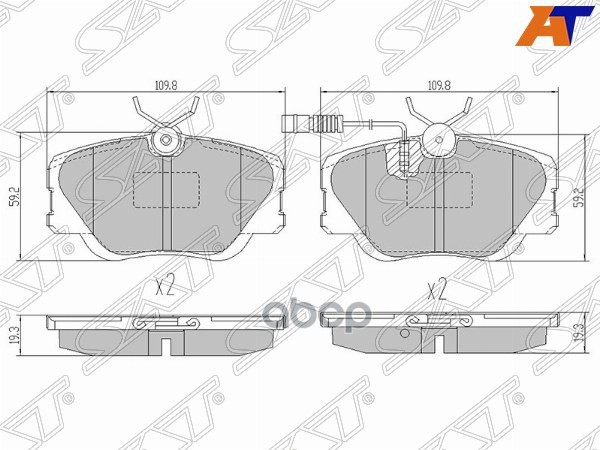Колодки тормозные (Спереди) Mercedes-Benz E-Class 84-95 / 190 82-94 Sat арт. ST-A0004209920