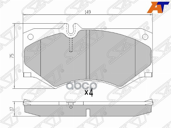 Колодки тормозные (Спереди) Mercedes-Benz G-Class 79-24 Sat арт. ST-A0014201420