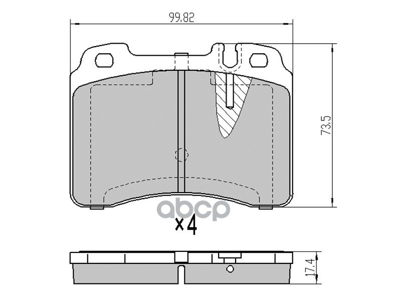 Колодки тормозные (Спереди) Mercedes-Benz C-Class 93-01 / E-Class 84-03 Sat арт. ST-A0054200220
