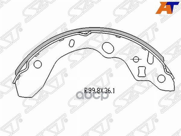 Колодки тормозные барабанные Mazda 323 98-03 / Familia 98-08 Sat арт. ST-B2YD2638Z