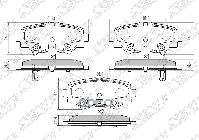 Колодки тормозные (Сзади) Mazda 3 13-19 / Axela 13-19 Sat арт. ST-B4Y0-26-48ZA
