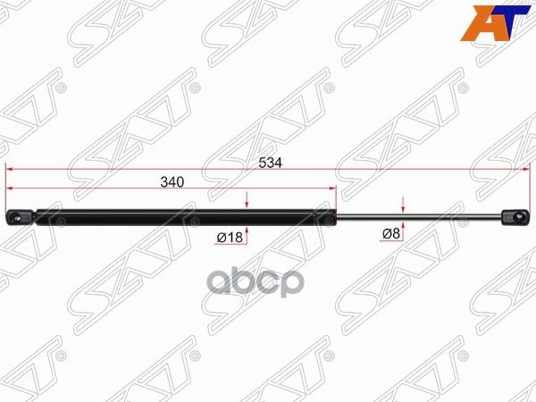 Амортизатор крышки багажника Mazda Demio 07-14 / 2 07-15 (Справа=Слева) Sat арт. ST-D651-63-620A