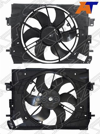 Диффузор радиатора в сборе RENAULT LOGAN/SANDERO 14-/KAPTUR 16-/DUSTER 13-/LADA X-RAY 15-/VESTA 15- Sat арт. ST-DC02-201-0