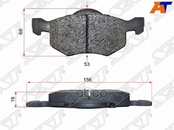 Колодки тормозные (Спереди) Ford Maverick 00-07 / Mazda Tribute 00-07 Sat арт. ST-E181-33-23Z