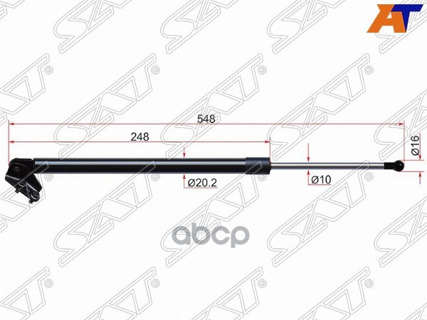 Амортизатор крышки багажника Mazda CX-7 06-12 (Слева) Sat арт. ST-EG21-63-620C