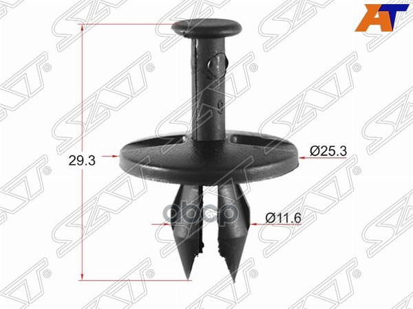 Клипса защиты бампера GM (Продажа по 10шт) Sat арт. ST-KE-332