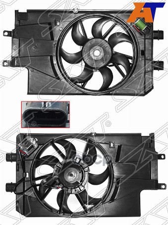 Диффузор радиатора в сборе LADA GRANTA 15- Sat арт. ST-LD01-201-A0