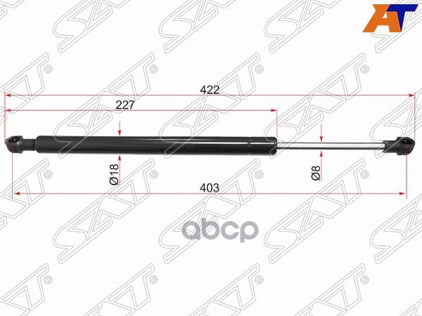 Амортизатор капота Land Rover Discovery 04-17 (Справа=Слева) Sat арт. ST-LR009106