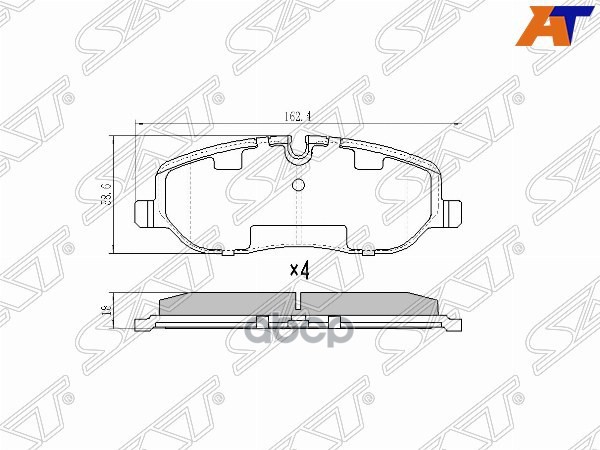 Колодки тормозные (Спереди) Land Rover Discovery 04-13 / Range Rover 02-12 Sat арт. ST-LR019618