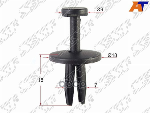 Клипса решетки бампера CHRYSLER/JEEP (Продажа по 10шт) Sat арт. ST-M11096