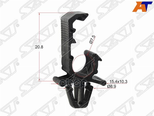 Клипса трубки эл. проводки (Продажа по 10шт) Sat арт. ST-M11514
