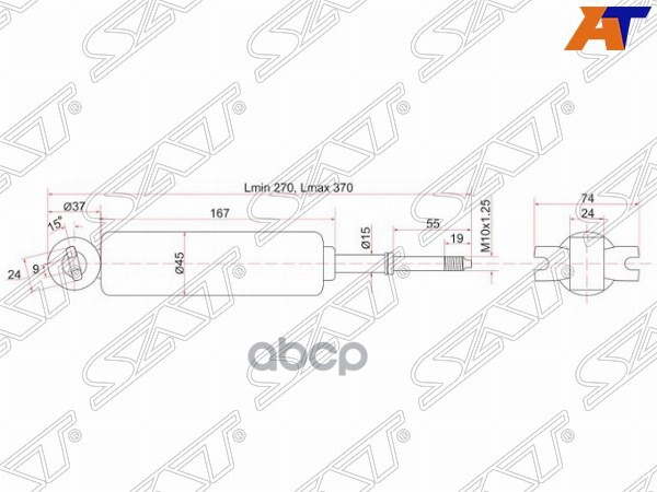 Амортизатор Передний Mmc Canter Fb501/511/Delica/L300/Pajero 86-/Hyundai Galloper Ii 98- Lh=Rh Sat арт. ST-MC120829