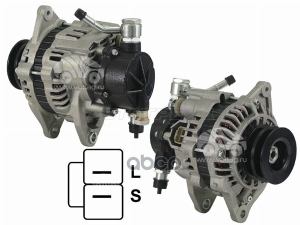 Генератор MMC L200/PAJERO 2.5TD 96-07 4D56TD 12V 80A(шкив на 2 ручья) Sat арт. ST-MD306649