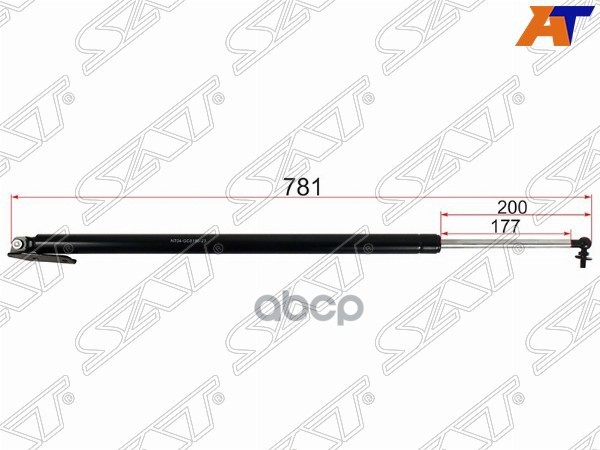 Амортизатор крышки багажника Mitsubishi Delica 94-07 / Space Gear 94-07 (Слева) Sat арт. ST-MR181463