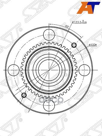 Ступичный узел Mitsubishi Lancer 02-08 / Dion 00-02 (Справа=Слева/ Сзади) Sat арт. ST-MR493619