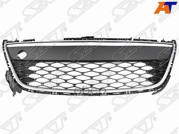 Решетка в бампер Mazda CX-7 09-12 (Комплектация под буксировочный крюк/ в сборе с хром молдингами) Sat арт. ST-MZ60-000G-A0