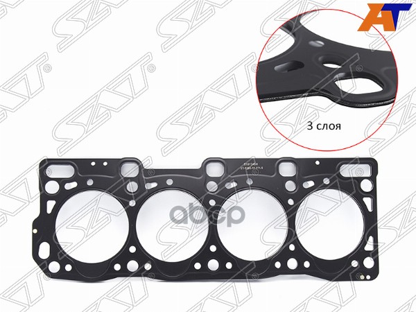 Прокладка головки блока цилиндров Mazda Bongo 90-99 / Bongo Brawny 90-94 R2 (Металл) Sat арт. ST-R2B6-10-271-S