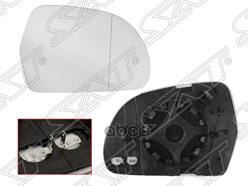 Полотно зеркала Audi A3 08-13 / A4 08-12 (Справа/ Обогрев/ сферическое) Sat арт. ST-SD26-940G-1