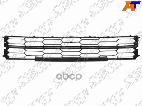 Решетка В Бампер Skoda Superb 13-15 (Черная) Sat арт. ST-SDS1-000G-B0