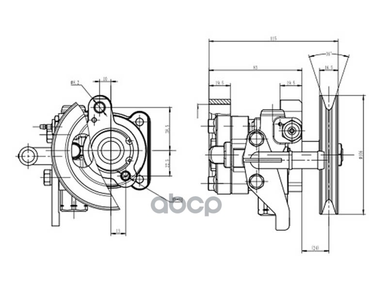 Насос ГУР Hyundai Elantra 00-09 / Accent 99-12 Sat арт. ST-VP309